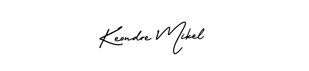 if you are searching for the best signature style for your name Keondre Mikel. so please give up your signature search. here we have designed multiple signature styles  using AmerikaSignatureDemo-Regular. Keondre Mikel signature style 3 images and pictures png