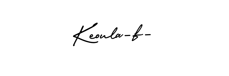 It looks lik you need a new signature style for name Keoula-f-. Design unique handwritten (AmerikaSignatureDemo-Regular) signature with our free signature maker in just a few clicks. Keoula-f- signature style 3 images and pictures png