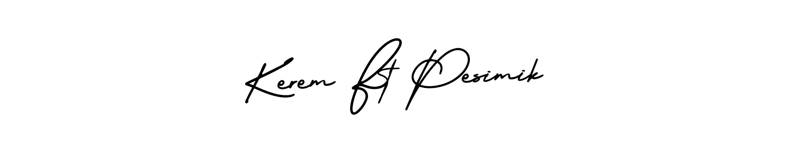 Design your own signature with our free online signature maker. With this signature software, you can create a handwritten (AmerikaSignatureDemo-Regular) signature for name Kerem Ft Pesimik. Kerem Ft Pesimik signature style 3 images and pictures png