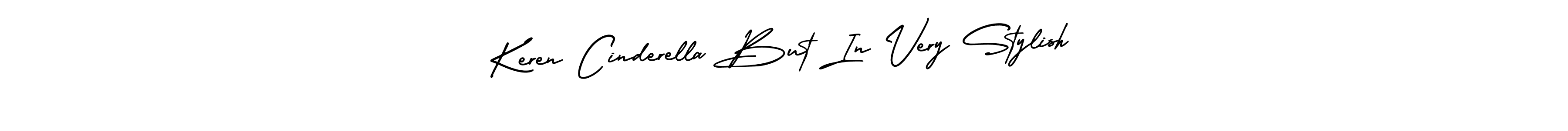 The best way (AmerikaSignatureDemo-Regular) to make a short signature is to pick only two or three words in your name. The name Keren Cinderella But In Very Stylish include a total of six letters. For converting this name. Keren Cinderella But In Very Stylish signature style 3 images and pictures png