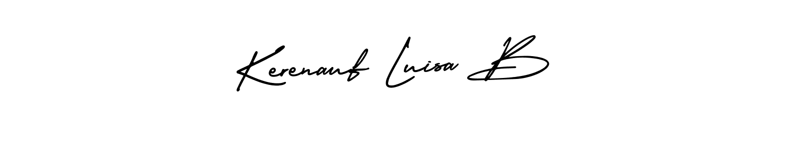 Once you've used our free online signature maker to create your best signature AmerikaSignatureDemo-Regular style, it's time to enjoy all of the benefits that Kerenauf Luisa B name signing documents. Kerenauf Luisa B signature style 3 images and pictures png