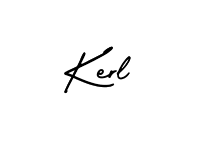 How to make Kerl name signature. Use AmerikaSignatureDemo-Regular style for creating short signs online. This is the latest handwritten sign. Kerl signature style 3 images and pictures png