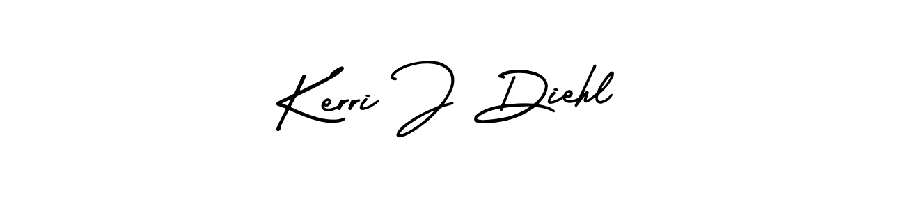 Make a beautiful signature design for name Kerri J Diehl. With this signature (AmerikaSignatureDemo-Regular) style, you can create a handwritten signature for free. Kerri J Diehl signature style 3 images and pictures png