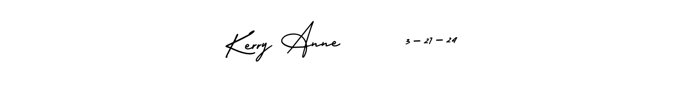 Make a short Kerry Anne      3-27-24 signature style. Manage your documents anywhere anytime using AmerikaSignatureDemo-Regular. Create and add eSignatures, submit forms, share and send files easily. Kerry Anne      3-27-24 signature style 3 images and pictures png