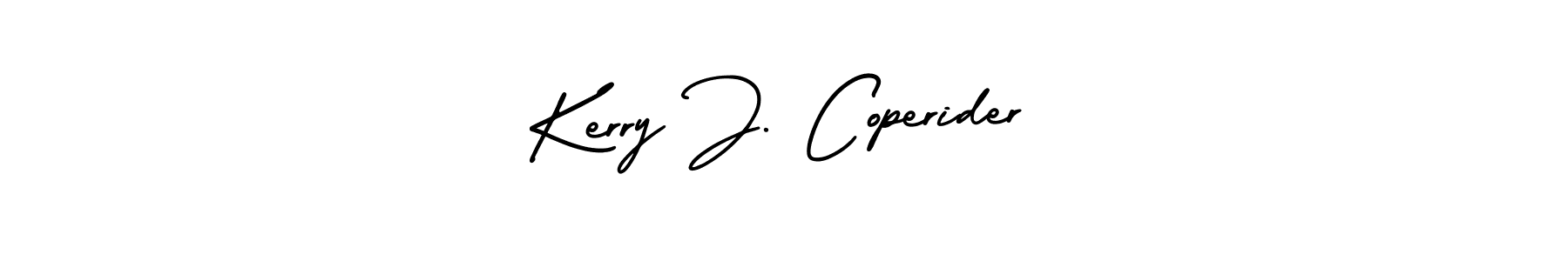 Kerry J. Coperider stylish signature style. Best Handwritten Sign (AmerikaSignatureDemo-Regular) for my name. Handwritten Signature Collection Ideas for my name Kerry J. Coperider. Kerry J. Coperider signature style 3 images and pictures png
