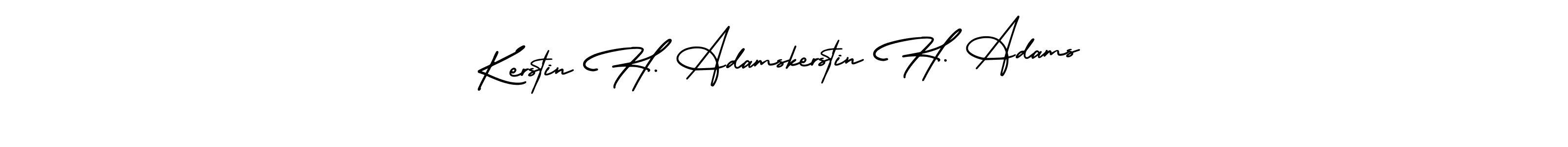 This is the best signature style for the Kerstin H. Adamskerstin H. Adams name. Also you like these signature font (AmerikaSignatureDemo-Regular). Mix name signature. Kerstin H. Adamskerstin H. Adams signature style 3 images and pictures png