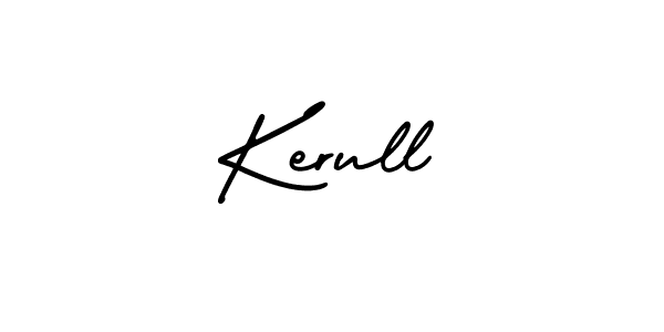 Design your own signature with our free online signature maker. With this signature software, you can create a handwritten (AmerikaSignatureDemo-Regular) signature for name Kerull. Kerull signature style 3 images and pictures png