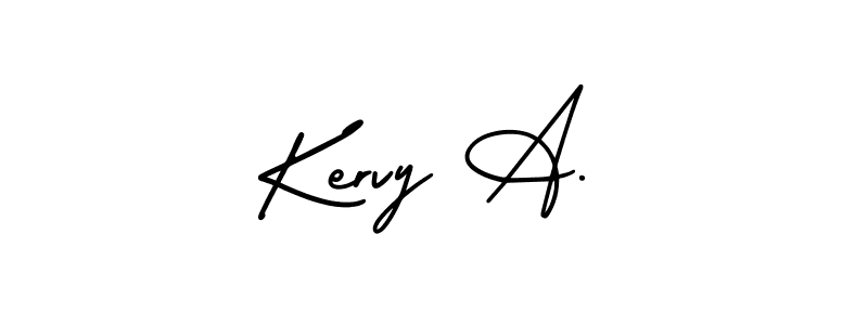 Use a signature maker to create a handwritten signature online. With this signature software, you can design (AmerikaSignatureDemo-Regular) your own signature for name Kervy A.. Kervy A. signature style 3 images and pictures png