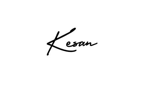 Use a signature maker to create a handwritten signature online. With this signature software, you can design (AmerikaSignatureDemo-Regular) your own signature for name Kesan. Kesan signature style 3 images and pictures png