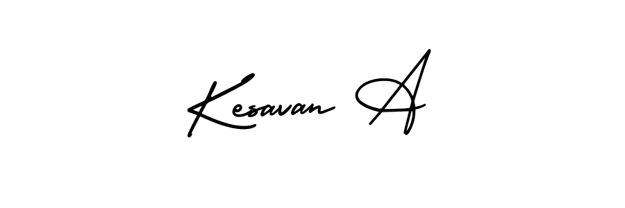 It looks lik you need a new signature style for name Kesavan A. Design unique handwritten (AmerikaSignatureDemo-Regular) signature with our free signature maker in just a few clicks. Kesavan A signature style 3 images and pictures png