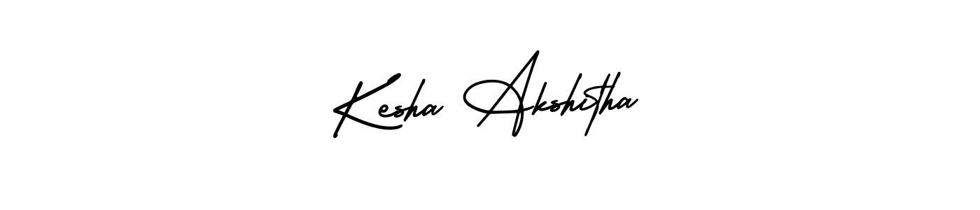 How to make Kesha Akshitha signature? AmerikaSignatureDemo-Regular is a professional autograph style. Create handwritten signature for Kesha Akshitha name. Kesha Akshitha signature style 3 images and pictures png