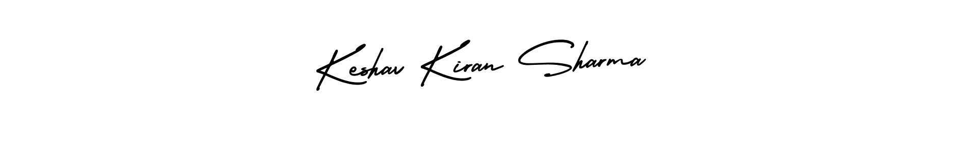 You should practise on your own different ways (AmerikaSignatureDemo-Regular) to write your name (Keshav Kiran Sharma) in signature. don't let someone else do it for you. Keshav Kiran Sharma signature style 3 images and pictures png