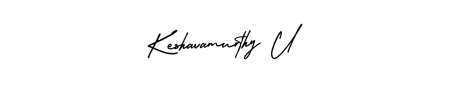 How to make Keshavamurthy U signature? AmerikaSignatureDemo-Regular is a professional autograph style. Create handwritten signature for Keshavamurthy U name. Keshavamurthy U signature style 3 images and pictures png