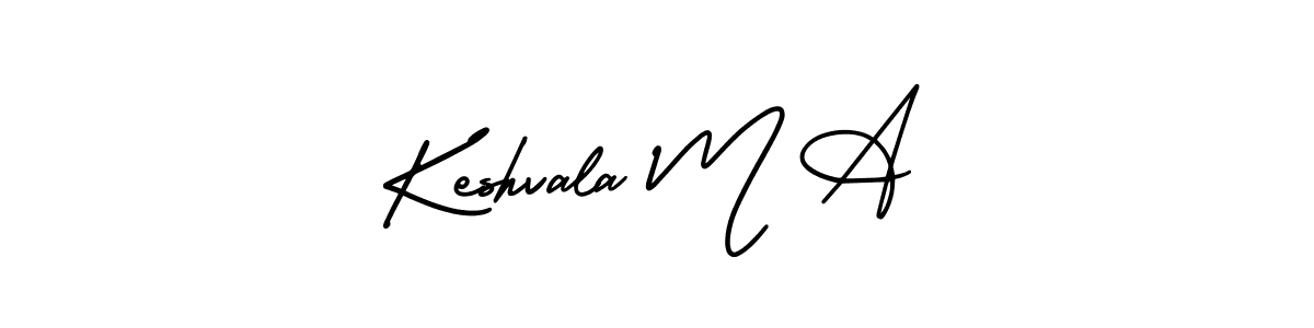 Create a beautiful signature design for name Keshvala M A. With this signature (AmerikaSignatureDemo-Regular) fonts, you can make a handwritten signature for free. Keshvala M A signature style 3 images and pictures png