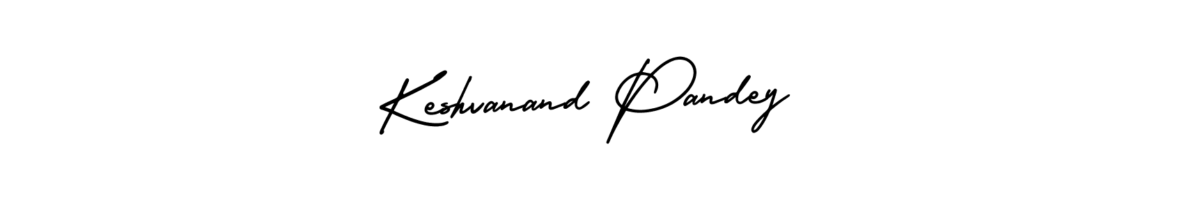 You should practise on your own different ways (AmerikaSignatureDemo-Regular) to write your name (Keshvanand Pandey) in signature. don't let someone else do it for you. Keshvanand Pandey signature style 3 images and pictures png