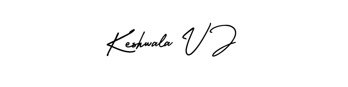 Make a beautiful signature design for name Keshwala V J. With this signature (AmerikaSignatureDemo-Regular) style, you can create a handwritten signature for free. Keshwala V J signature style 3 images and pictures png