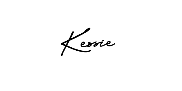 How to make Kessie name signature. Use AmerikaSignatureDemo-Regular style for creating short signs online. This is the latest handwritten sign. Kessie signature style 3 images and pictures png