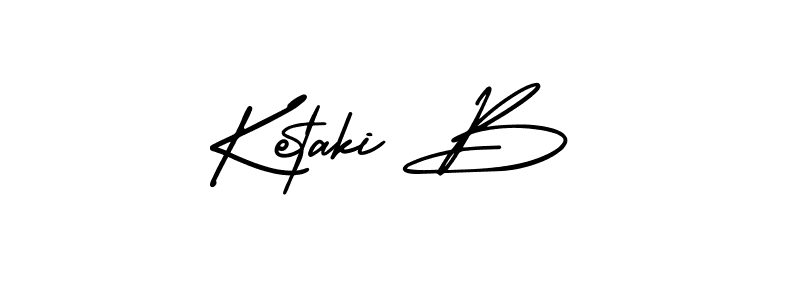 It looks lik you need a new signature style for name Ketaki B. Design unique handwritten (AmerikaSignatureDemo-Regular) signature with our free signature maker in just a few clicks. Ketaki B signature style 3 images and pictures png