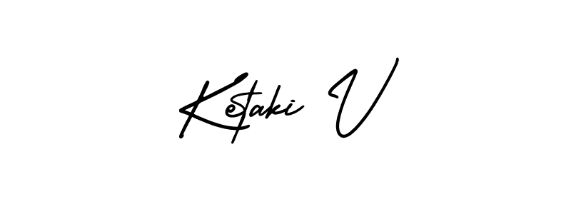 This is the best signature style for the Ketaki V name. Also you like these signature font (AmerikaSignatureDemo-Regular). Mix name signature. Ketaki V signature style 3 images and pictures png