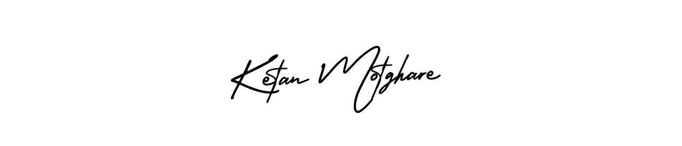 The best way (AmerikaSignatureDemo-Regular) to make a short signature is to pick only two or three words in your name. The name Ketan Motghare include a total of six letters. For converting this name. Ketan Motghare signature style 3 images and pictures png