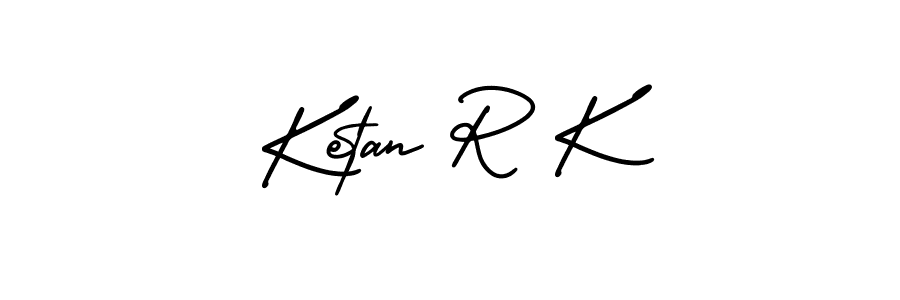 AmerikaSignatureDemo-Regular is a professional signature style that is perfect for those who want to add a touch of class to their signature. It is also a great choice for those who want to make their signature more unique. Get Ketan R K name to fancy signature for free. Ketan R K signature style 3 images and pictures png