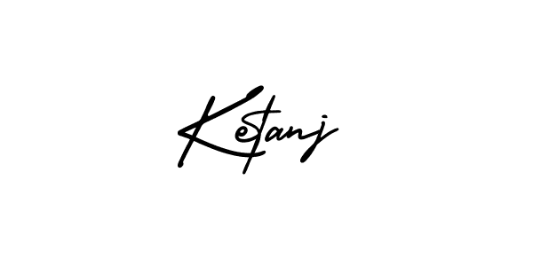 You should practise on your own different ways (AmerikaSignatureDemo-Regular) to write your name (Ketanj) in signature. don't let someone else do it for you. Ketanj signature style 3 images and pictures png