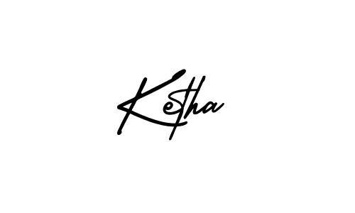 How to make Ketha signature? AmerikaSignatureDemo-Regular is a professional autograph style. Create handwritten signature for Ketha name. Ketha signature style 3 images and pictures png