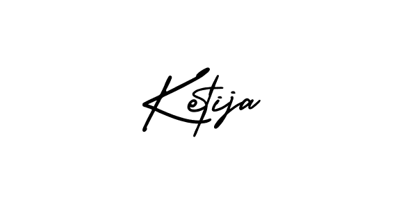 The best way (AmerikaSignatureDemo-Regular) to make a short signature is to pick only two or three words in your name. The name Ketija include a total of six letters. For converting this name. Ketija signature style 3 images and pictures png