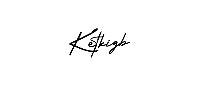 How to make Ketkigb name signature. Use AmerikaSignatureDemo-Regular style for creating short signs online. This is the latest handwritten sign. Ketkigb signature style 3 images and pictures png