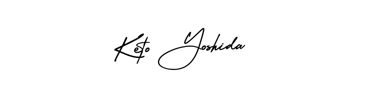 How to make Keto Yoshida name signature. Use AmerikaSignatureDemo-Regular style for creating short signs online. This is the latest handwritten sign. Keto Yoshida signature style 3 images and pictures png