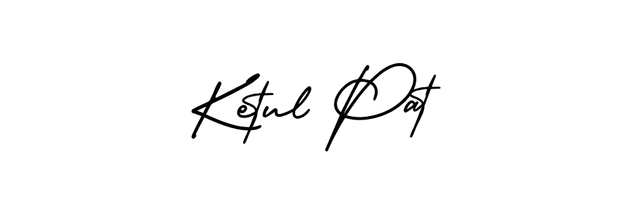 Design your own signature with our free online signature maker. With this signature software, you can create a handwritten (AmerikaSignatureDemo-Regular) signature for name Ketul Pat. Ketul Pat signature style 3 images and pictures png