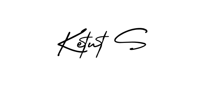 The best way (AmerikaSignatureDemo-Regular) to make a short signature is to pick only two or three words in your name. The name Ketut S include a total of six letters. For converting this name. Ketut S signature style 3 images and pictures png