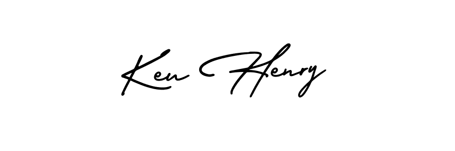How to make Keu Henry name signature. Use AmerikaSignatureDemo-Regular style for creating short signs online. This is the latest handwritten sign. Keu Henry signature style 3 images and pictures png