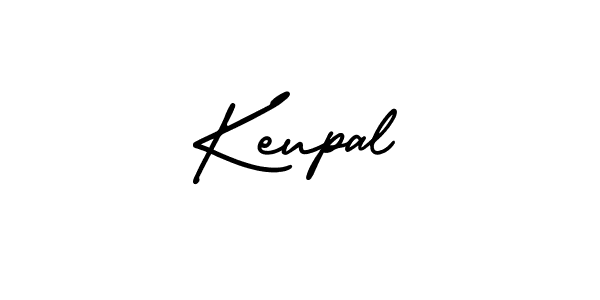 The best way (AmerikaSignatureDemo-Regular) to make a short signature is to pick only two or three words in your name. The name Keupal include a total of six letters. For converting this name. Keupal signature style 3 images and pictures png