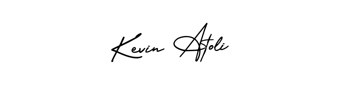 How to make Kevin Atoli name signature. Use AmerikaSignatureDemo-Regular style for creating short signs online. This is the latest handwritten sign. Kevin Atoli signature style 3 images and pictures png