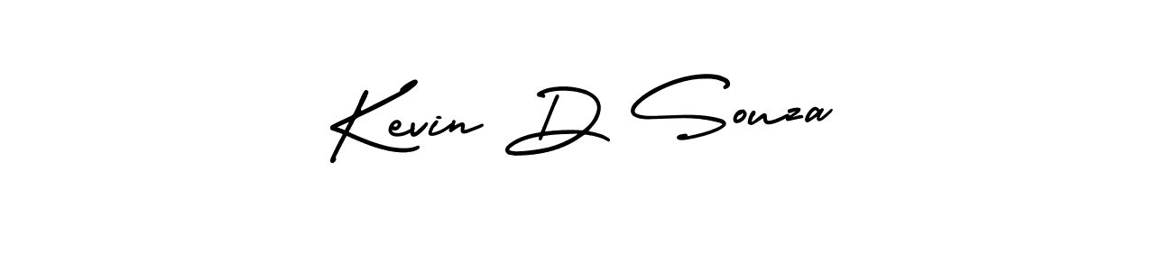 This is the best signature style for the Kevin D Souza name. Also you like these signature font (AmerikaSignatureDemo-Regular). Mix name signature. Kevin D Souza signature style 3 images and pictures png