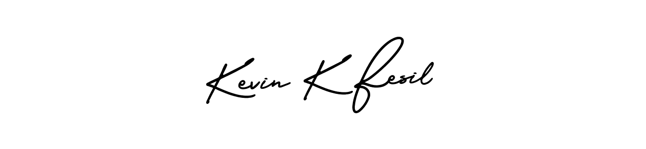 Best and Professional Signature Style for Kevin K Fesil. AmerikaSignatureDemo-Regular Best Signature Style Collection. Kevin K Fesil signature style 3 images and pictures png