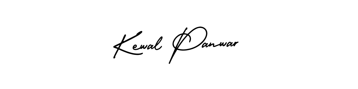 You should practise on your own different ways (AmerikaSignatureDemo-Regular) to write your name (Kewal Panwar) in signature. don't let someone else do it for you. Kewal Panwar signature style 3 images and pictures png