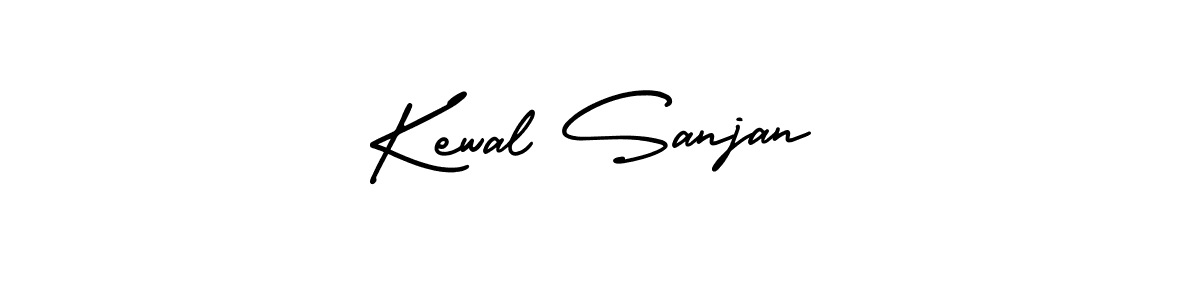 The best way (AmerikaSignatureDemo-Regular) to make a short signature is to pick only two or three words in your name. The name Kewal Sanjan include a total of six letters. For converting this name. Kewal Sanjan signature style 3 images and pictures png