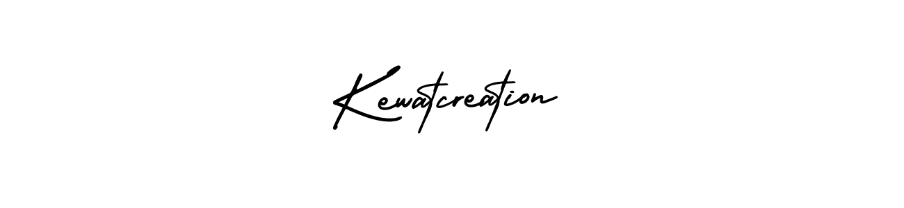 It looks lik you need a new signature style for name Kewatcreation. Design unique handwritten (AmerikaSignatureDemo-Regular) signature with our free signature maker in just a few clicks. Kewatcreation signature style 3 images and pictures png