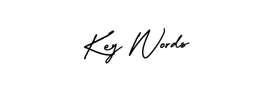 The best way (AmerikaSignatureDemo-Regular) to make a short signature is to pick only two or three words in your name. The name Key Words include a total of six letters. For converting this name. Key Words signature style 3 images and pictures png