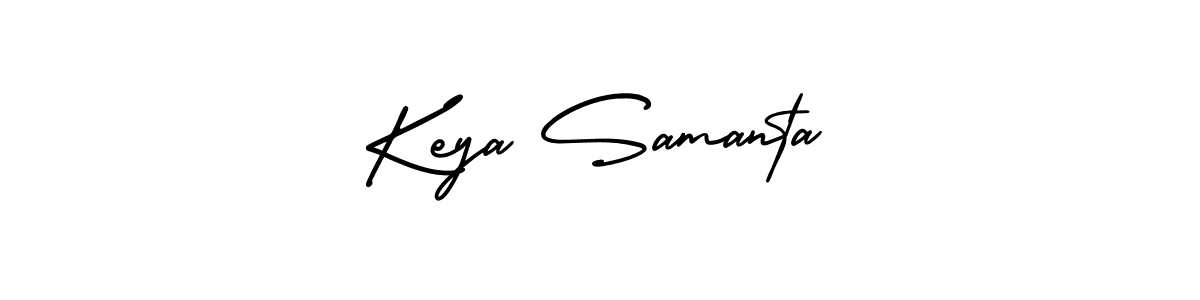 Use a signature maker to create a handwritten signature online. With this signature software, you can design (AmerikaSignatureDemo-Regular) your own signature for name Keya Samanta. Keya Samanta signature style 3 images and pictures png