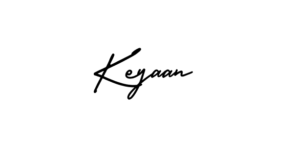 How to make Keyaan name signature. Use AmerikaSignatureDemo-Regular style for creating short signs online. This is the latest handwritten sign. Keyaan signature style 3 images and pictures png