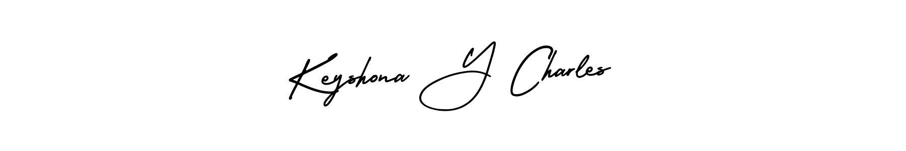 How to make Keyshona Y Charles name signature. Use AmerikaSignatureDemo-Regular style for creating short signs online. This is the latest handwritten sign. Keyshona Y Charles signature style 3 images and pictures png