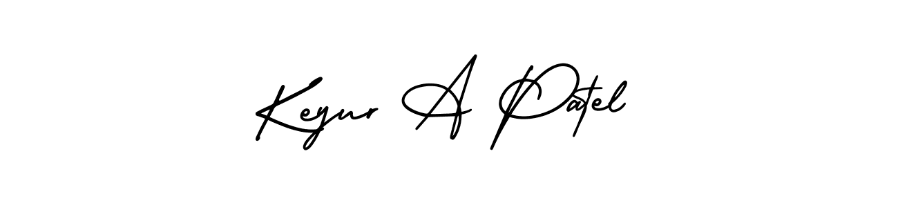 Use a signature maker to create a handwritten signature online. With this signature software, you can design (AmerikaSignatureDemo-Regular) your own signature for name Keyur A Patel. Keyur A Patel signature style 3 images and pictures png