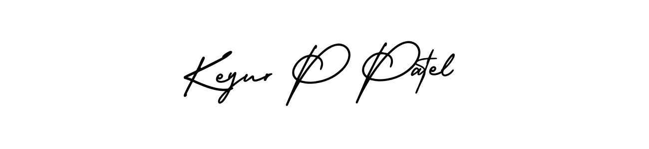 The best way (AmerikaSignatureDemo-Regular) to make a short signature is to pick only two or three words in your name. The name Keyur P Patel include a total of six letters. For converting this name. Keyur P Patel signature style 3 images and pictures png