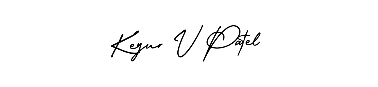 if you are searching for the best signature style for your name Keyur V Patel. so please give up your signature search. here we have designed multiple signature styles  using AmerikaSignatureDemo-Regular. Keyur V Patel signature style 3 images and pictures png