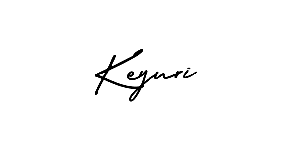 Use a signature maker to create a handwritten signature online. With this signature software, you can design (AmerikaSignatureDemo-Regular) your own signature for name Keyuri. Keyuri signature style 3 images and pictures png