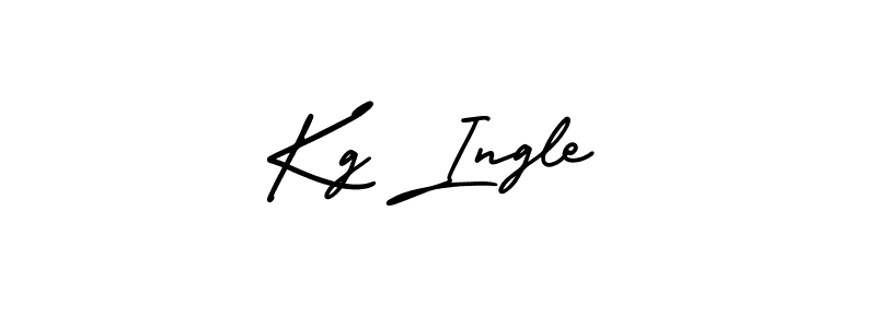 How to make Kg Ingle name signature. Use AmerikaSignatureDemo-Regular style for creating short signs online. This is the latest handwritten sign. Kg Ingle signature style 3 images and pictures png