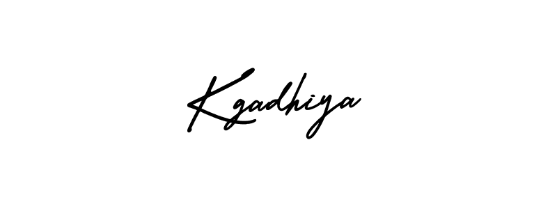Use a signature maker to create a handwritten signature online. With this signature software, you can design (AmerikaSignatureDemo-Regular) your own signature for name Kgadhiya. Kgadhiya signature style 3 images and pictures png